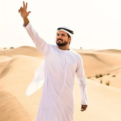 Men's Crew Neck Long Sleeve Arabic Robe, Ramadan, Eid Aladha