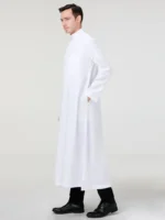 Men's Long Sleeve Thobe Middle East Saudi Arab Kandora Dubai Robes Ramadan Dishdasha