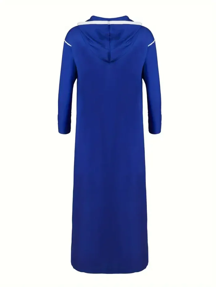 Moroccan Tunic: Casual V-Neck Long Sleeve Robe for Spring and Autumn