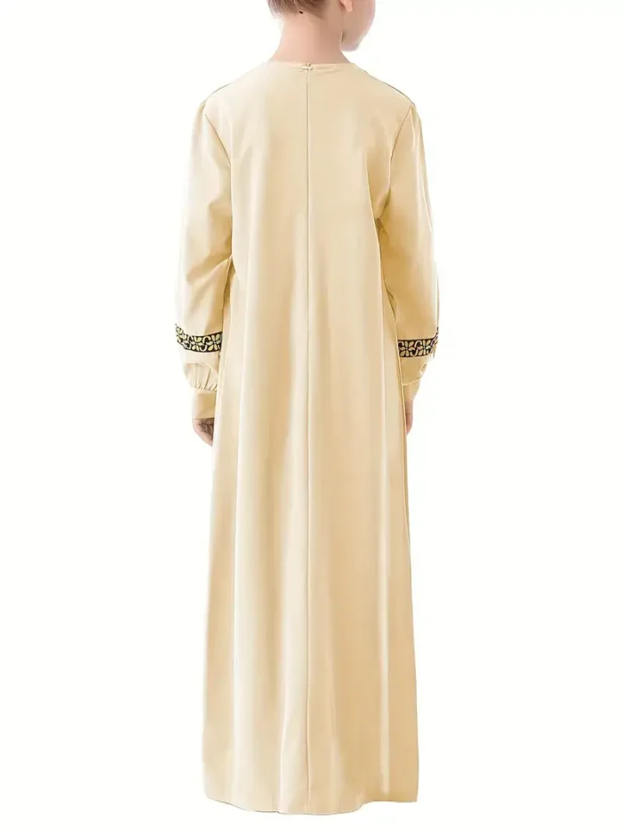 Robe For Kids Girls Long Sleeve Kaftan Maxi Prayer Clothes Dresses Abaya