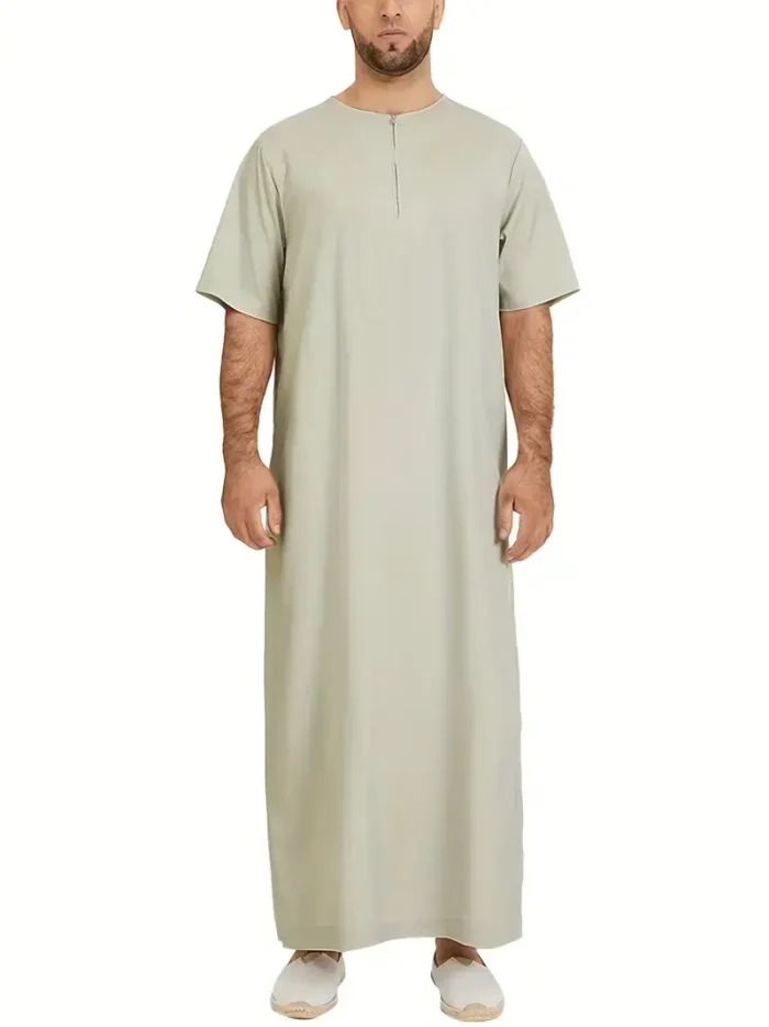 Thobe Jubba Dishdasha Style Long-Sleeve Dress for Men Abaya Dress, Middle Eastern Clothing for Ramadan