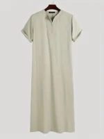 Thobe Jubba Dishdasha Style Long-Sleeve Dress for Men Abaya Dress, Middle Eastern Clothing for Ramadan