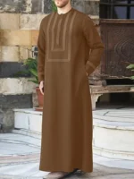 Vintage Mens Ethnic Kaftan Arabic Islamic Mens Kaftan Caftan Egypt Full Length Abaya Baggy Dress Tunic Tops